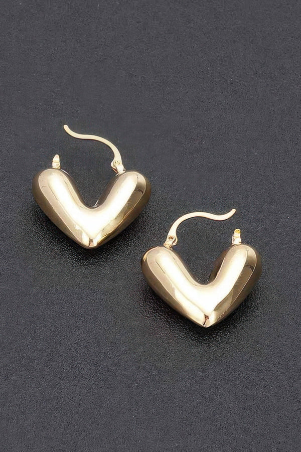 Metal Heart Earrings - | SmartBuyApparel