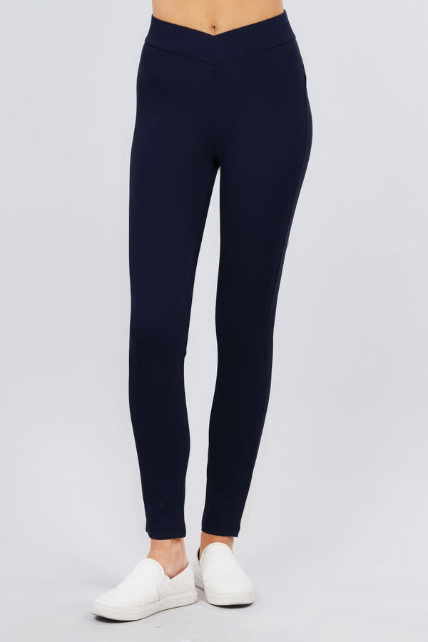 Mid - Rise Ponte Pants - Women's Pants - SmartBuyApparel
