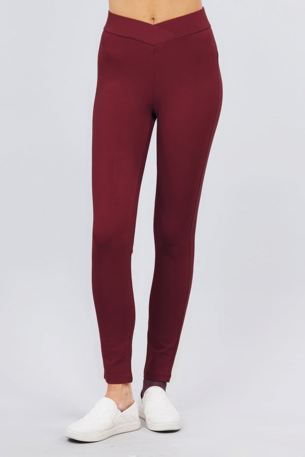 Mid - Rise Ponte Pants - Women's Pants - SmartBuyApparel