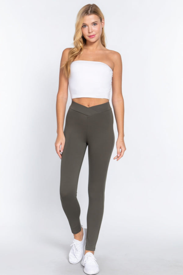 Mid - Rise Ponte Pants - Women's Pants - SmartBuyApparel
