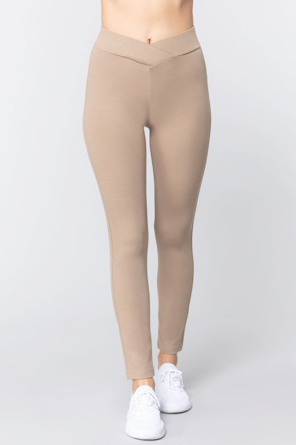 Mid - Rise Ponte Pants - Women's Pants - SmartBuyApparel