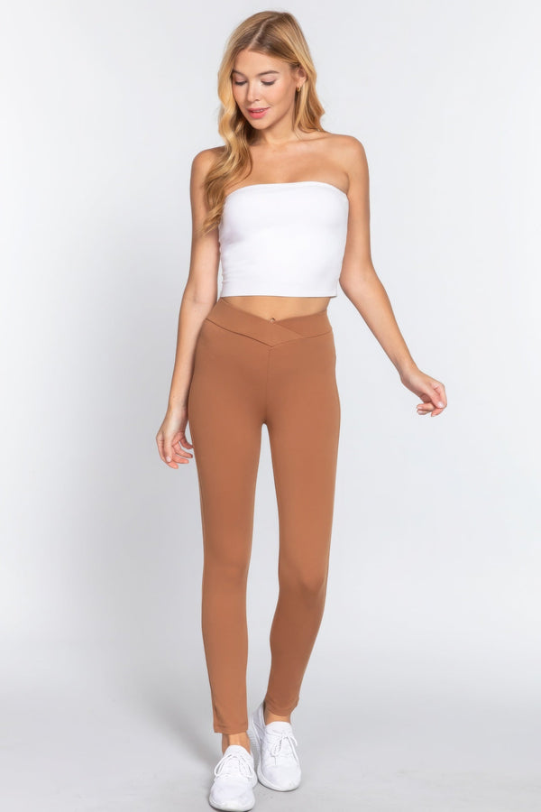 Mid - Rise Ponte Pants - Women's Pants - SmartBuyApparel