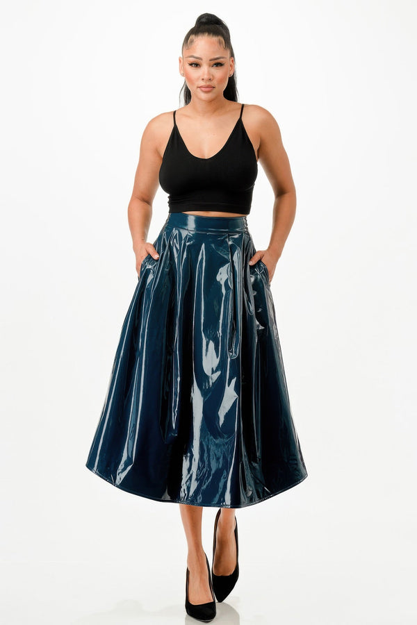 Midi Skirt With Pockets - Skirt - SmartBuyApparel