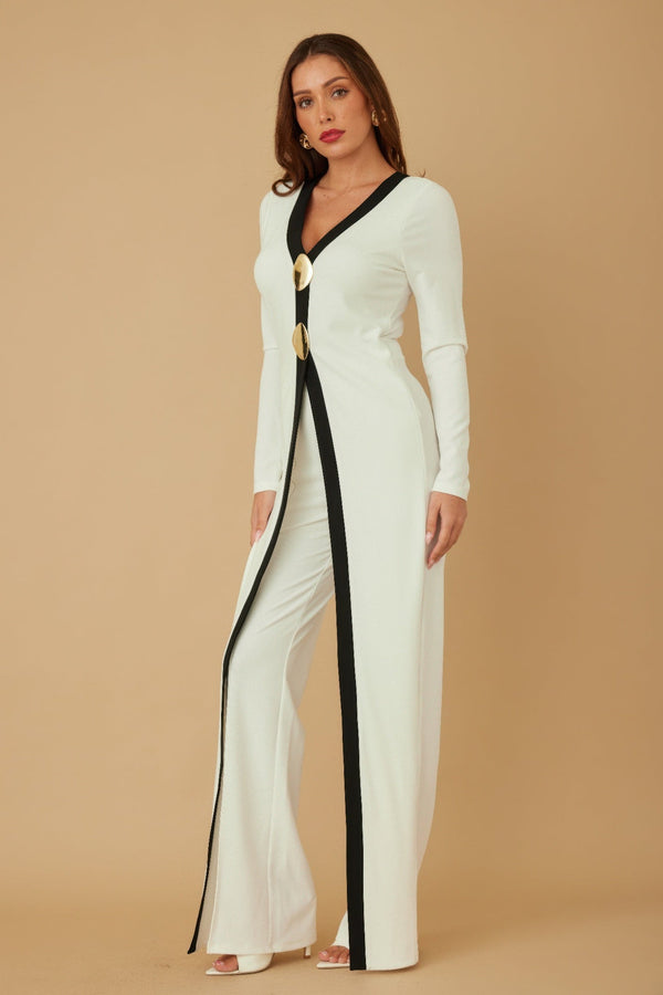 Mirror Stone Long Layer Jumpsuit - Jumpsuit - SmartBuyApparel