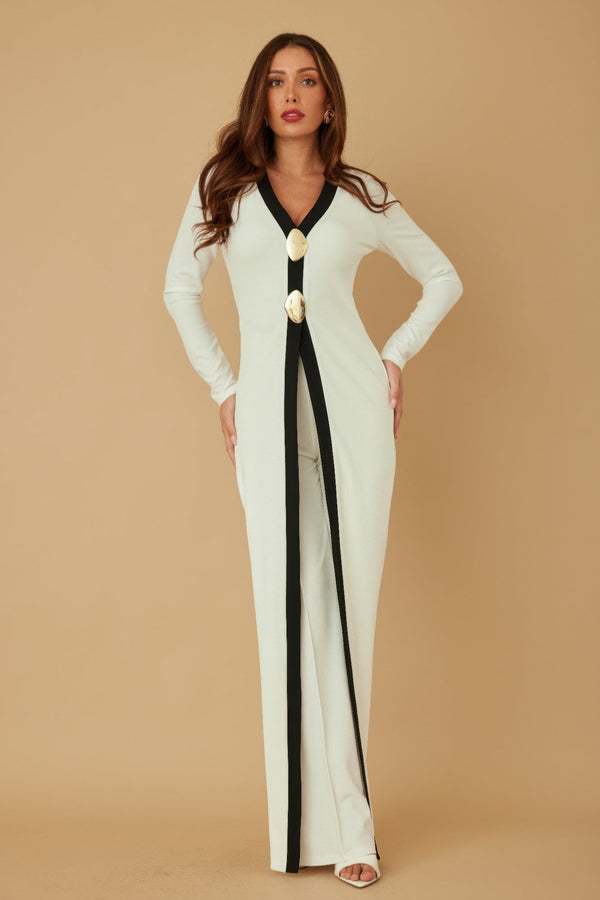 Mirror Stone Long Layer Jumpsuit - Jumpsuit - SmartBuyApparel