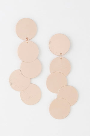 Modern Hammered Disk Drop Earrings - | SmartBuyApparel
