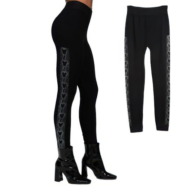 Mouse Ears Crystal Studded High Waisted Leggings - | SmartBuyApparel