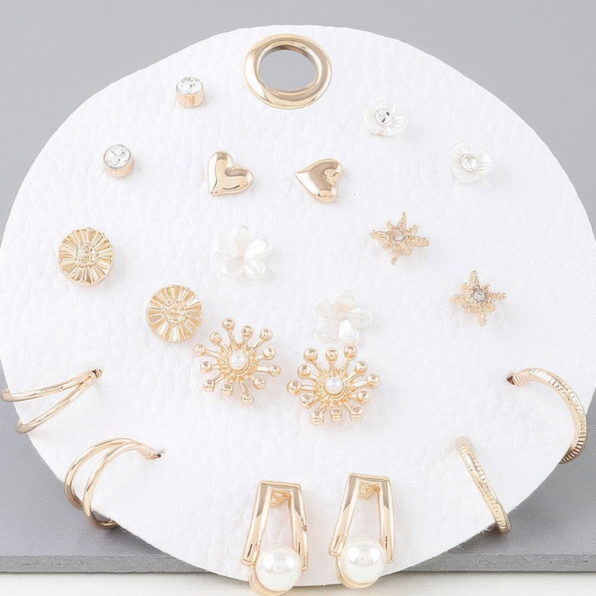 Multi Charms Stud Earrings Set - Affordable women's online clothing ...