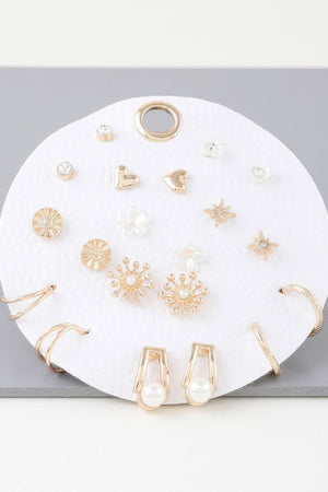 Multi Charms Stud Earrings Set - | SmartBuyApparel