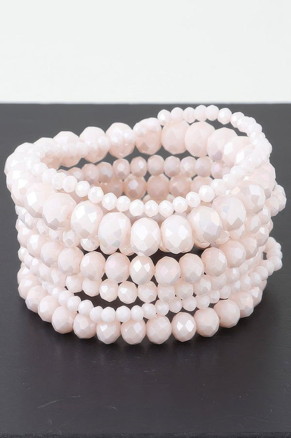 Multi Crystal Beaded Bracelet - | SmartBuyApparel