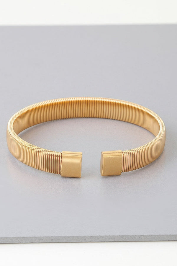 Multi Ribbed Cuff Bracelet - | SmartBuyApparel