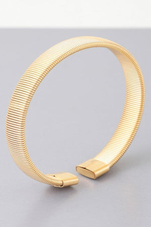 Multi Ribbed Cuff Bracelet - | SmartBuyApparel