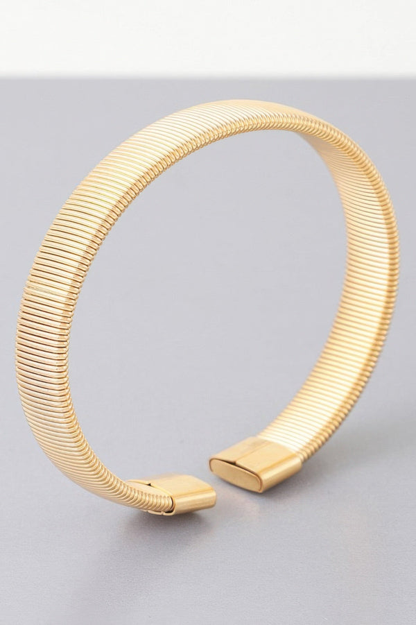 Multi Ribbed Cuff Bracelet - | SmartBuyApparel