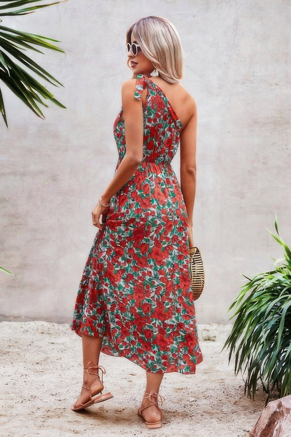 One Shoulder Sleeveless Maxi Dress - | SmartBuyApparel