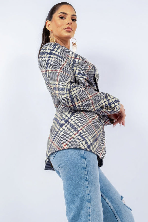Oversized Blazer With Belt - Women's blazer - SmartBuyApparel