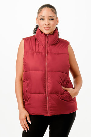 Oversized Puffer Vest - | SmartBuyApparel