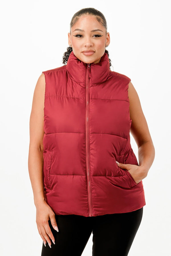 Oversized Puffer Vest - | SmartBuyApparel