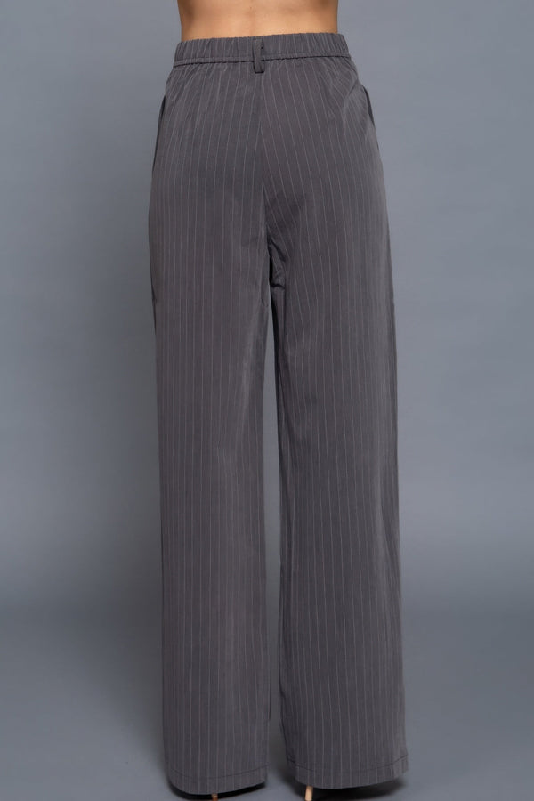 Pin Stripe Woven Straight Pants - Pants - SmartBuyApparel