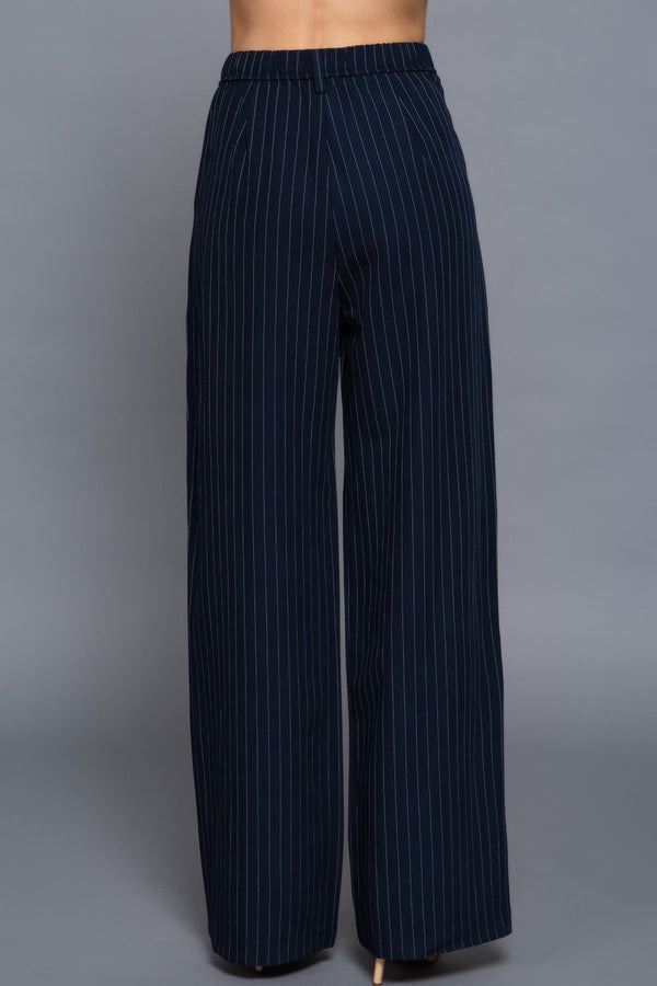 Pin Stripe Woven Straight Pants - Pants - SmartBuyApparel