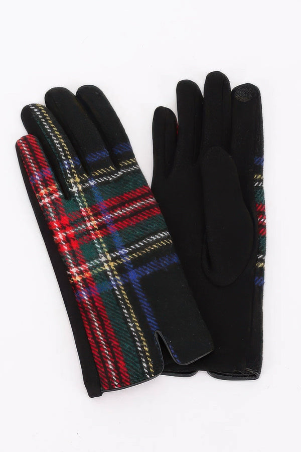 Plaid Pattern Gloves - Women's gloves - SmartBuyApparel