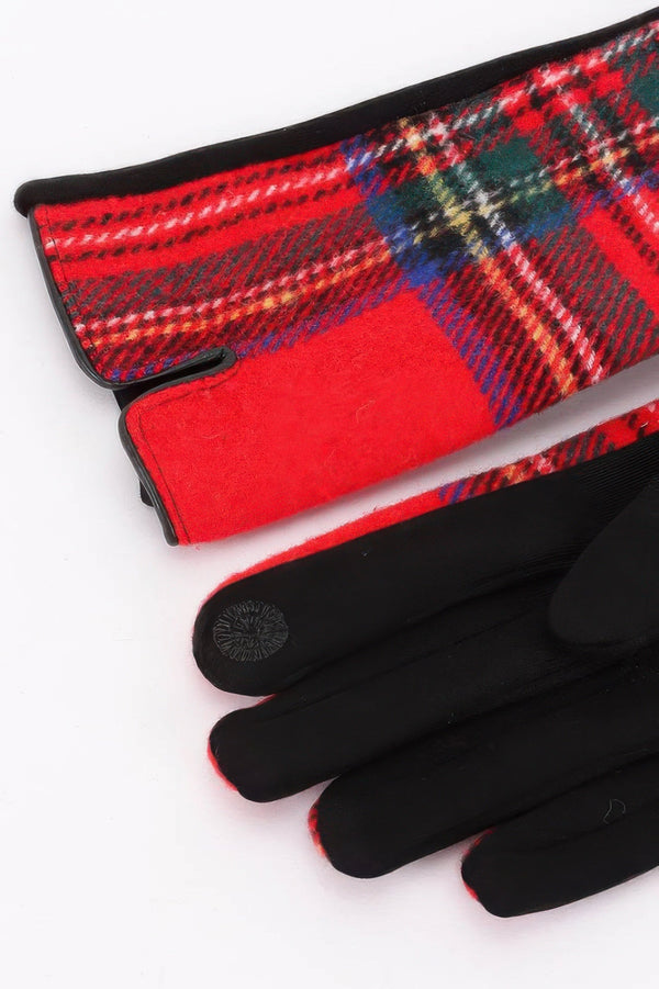 Plaid Pattern Gloves - Women's gloves - SmartBuyApparel