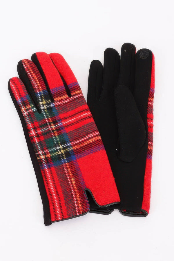 Plaid Pattern Gloves - Women's gloves - SmartBuyApparel