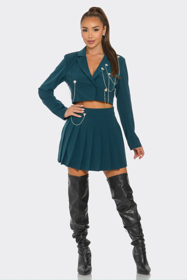 Pleated Skirt Set - Set - SmartBuyApparel