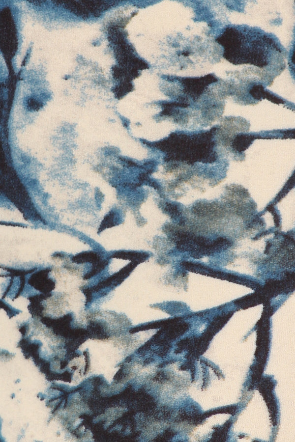 Plus Size Floral Print Full Length Leggings In a Slim Fitting Style With a Banded High Waist - Leggings - SmartBuyApparel