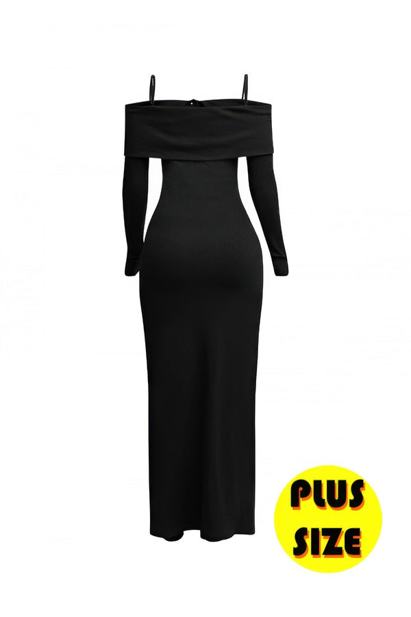 Plus Size Long Length Top & Skirt Leggings Set - | SmartBuyApparel