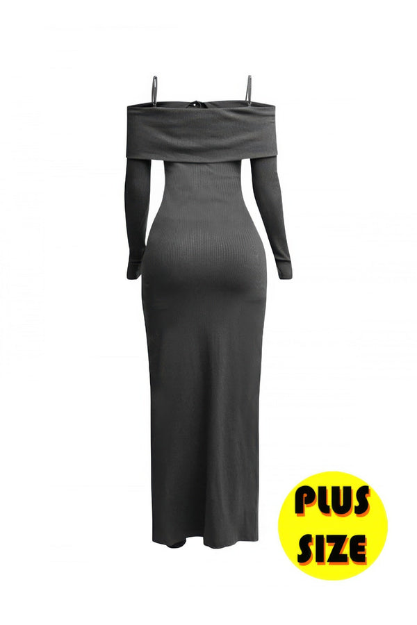 Plus Size Long Length Top & Skirt Leggings Set - | SmartBuyApparel