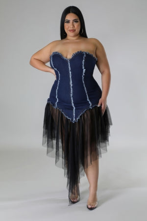 Plus Size Non - Stretch Dress - Dress - SmartBuyApparel