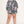 Plus Size Poly Challi Printed Long Sleeve Button Down Shirt With Tie Front Shorts Set - Women's set - SmartBuyApparel