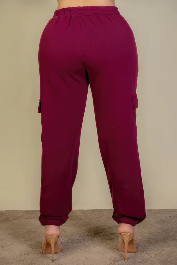 Plus Size Side Pocket Drawstring Waist Sweatpants - Pants - SmartBuyApparel