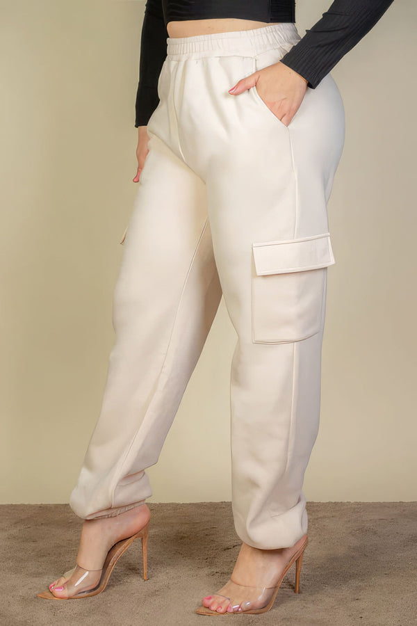 Plus Size Side Pocket Drawstring Waist Sweatpants - Pants - SmartBuyApparel