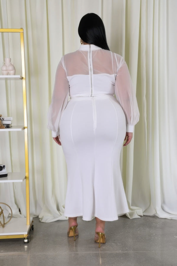 Plus Size Stretch Skirt Set - Women's set - SmartBuyApparel