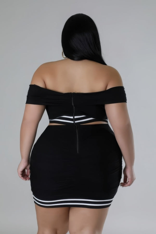 Plus Size Stretch Skirt Set - Women's set - SmartBuyApparel