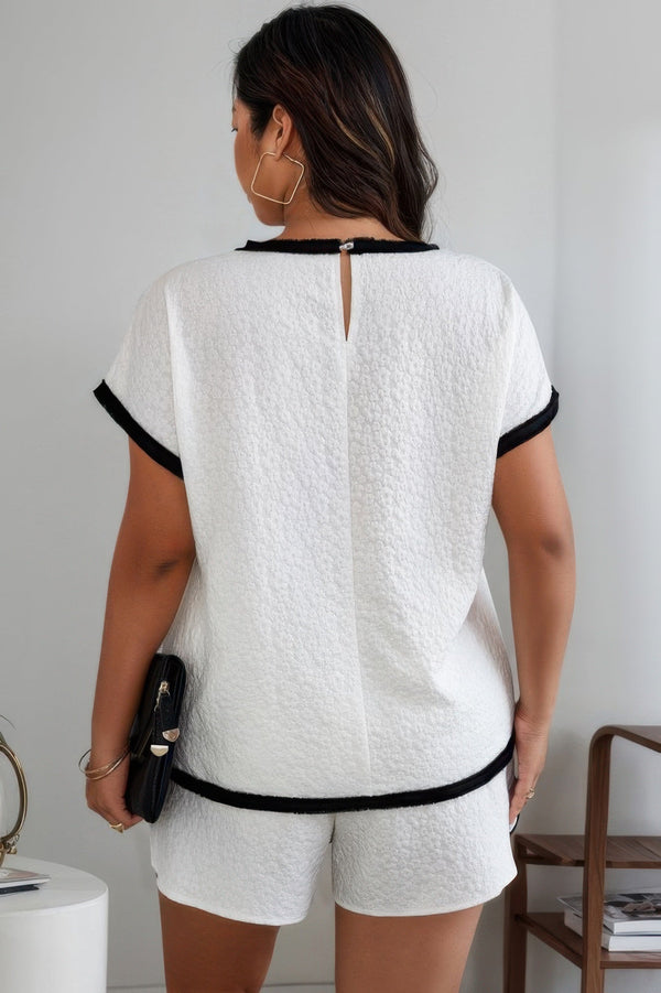 Plus Size Two Pieces Pocket Elastic Waist Sets - | SmartBuyApparel