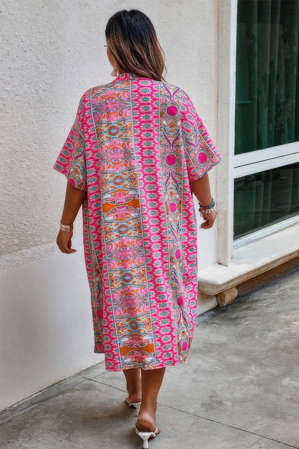 Plus Size Two Pieces Printed Elastic Waist Sets - | SmartBuyApparel