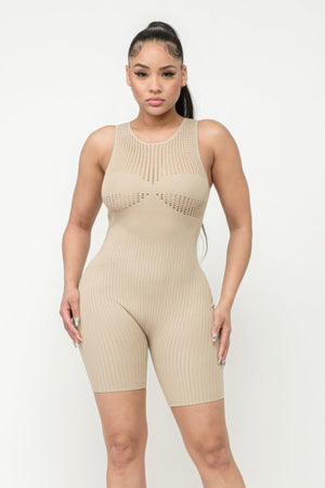 Pointelle Stitch Romper - Romper - SmartBuyApparel