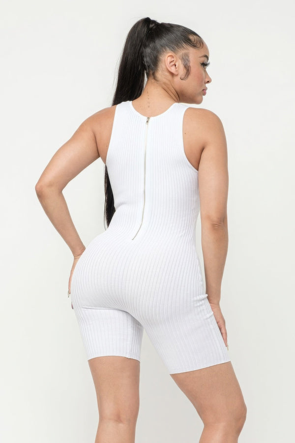 Pointelle Stitch Romper - Romper - SmartBuyApparel