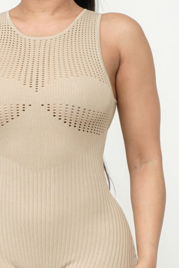 Pointelle Stitch Romper - Romper - SmartBuyApparel