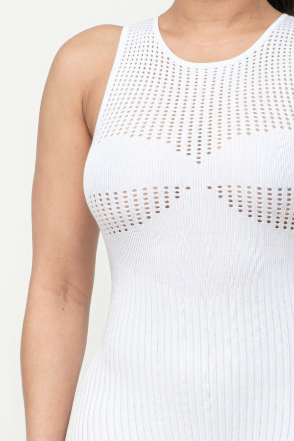 Pointelle Stitch Romper - Romper - SmartBuyApparel