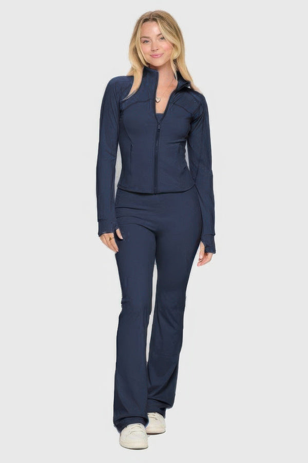 Premium Yoga Jacket Jumpsuit Set - Women's set - SmartBuyApparel
