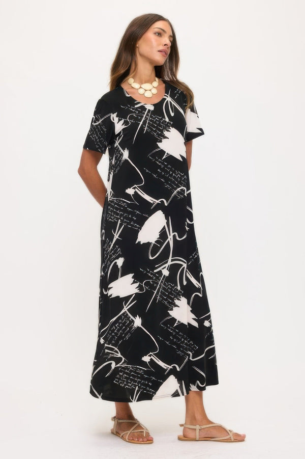 Print Bns Long Dress - Dress - SmartBuyApparel