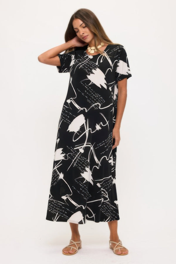 Print Bns Long Dress - Dress - SmartBuyApparel