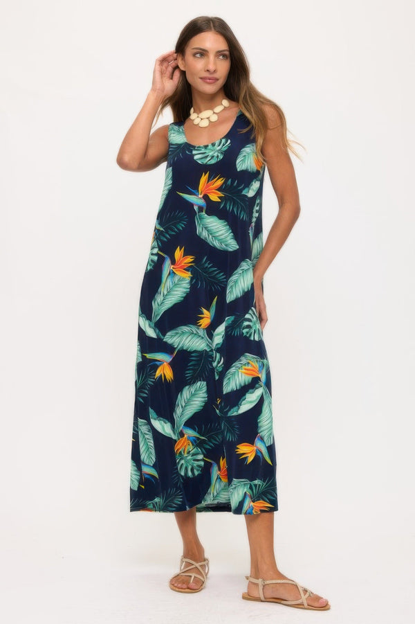 Print Bns Tank Long Dress - Dress - SmartBuyApparel