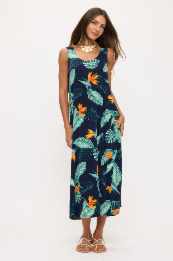 Print Bns Tank Long Dress - Dress - SmartBuyApparel