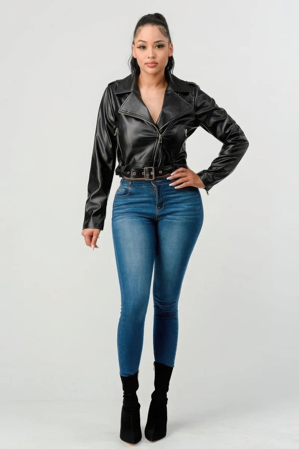PU Leather Jacket - Women's jacket - SmartBuyApparel
