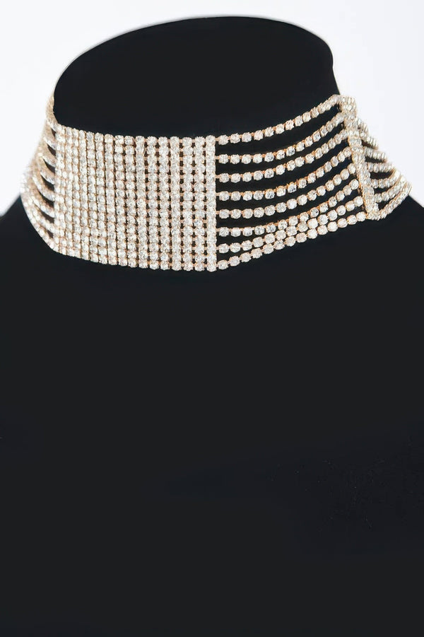 Rhinestone Choker Necklace - Jewelry - SmartBuyApparel