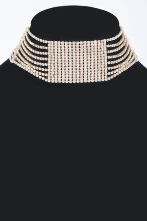 Rhinestone Choker Necklace - Jewelry - SmartBuyApparel